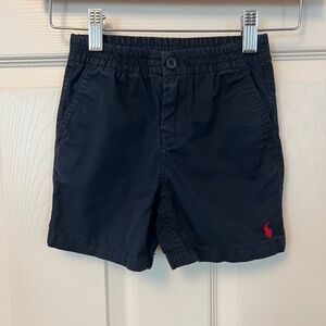 Ralph Lauren Navy Blue Chino Elastic Waist Pull-On Preppy Logo Shorts 24Months